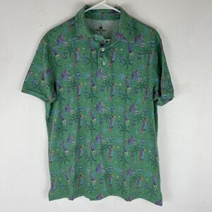 Disney Parks Enchanted Tiki Room Green Polo Tee Shirt Size Medium